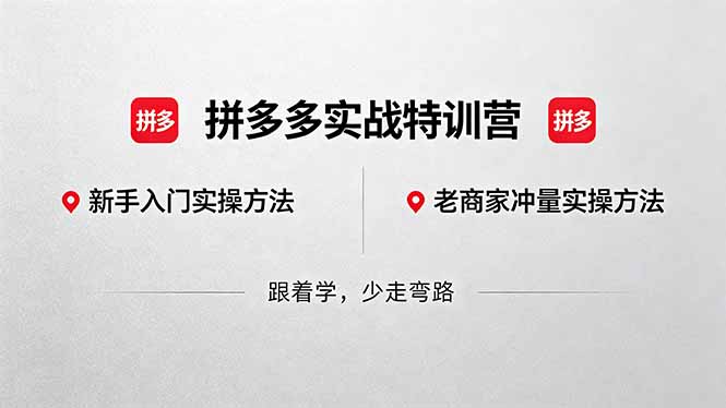 拼多多实战特训营(更新5月3-财阁