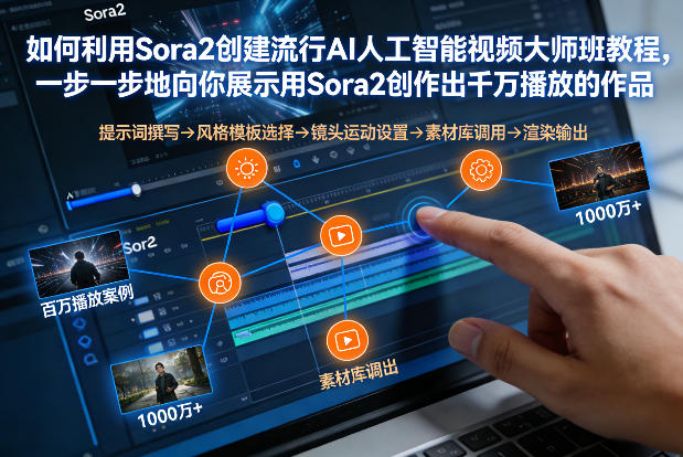 如何利用Sora2创建流行AI人工智能视频大师班，一步一步地向你展示用Sora2创作出千万播放的作品-财阁