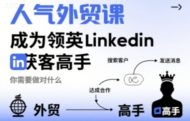 人气外贸课-成为领英Linkedin获客高手，你需要做对什么-财阁