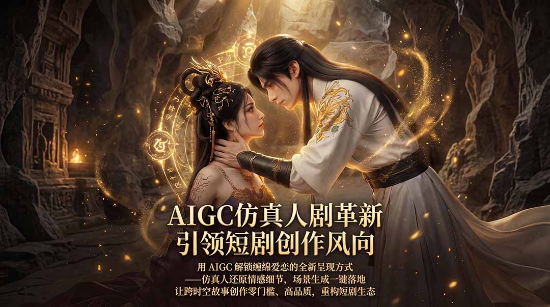 AIGC 仿真人短剧创作革新，解锁仙侠爱恋全新呈现，一键出高质场景，零门槛打造爆款剧集-财阁