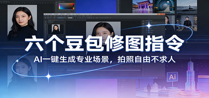 六个豆包修图指令:AI 一键生成专业场景,拍照自由不求人-财阁