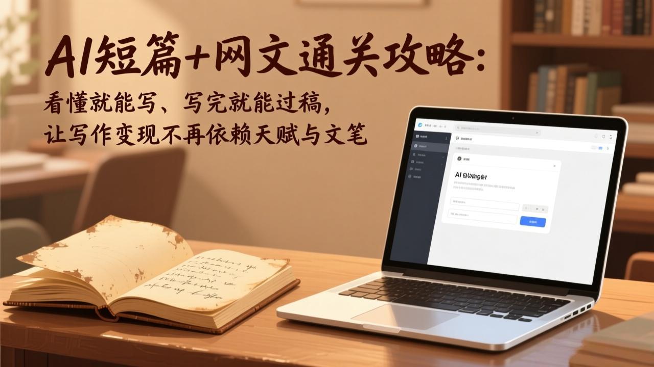 AI短篇+网文通关攻略：看懂就能写、写完就能过稿，让写作变现不再依赖天赋与文笔-财阁