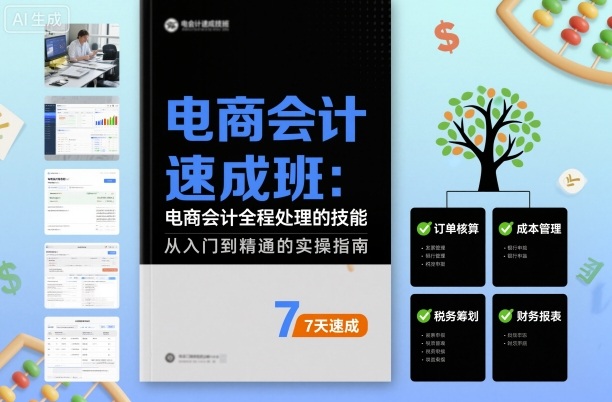 电商会计速成班，电商会计全程处理的技能-财阁