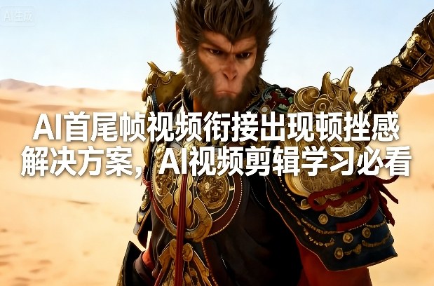 AI首尾帧视频衔接出现顿挫感解决方案，AI视频剪辑学习必看-财阁