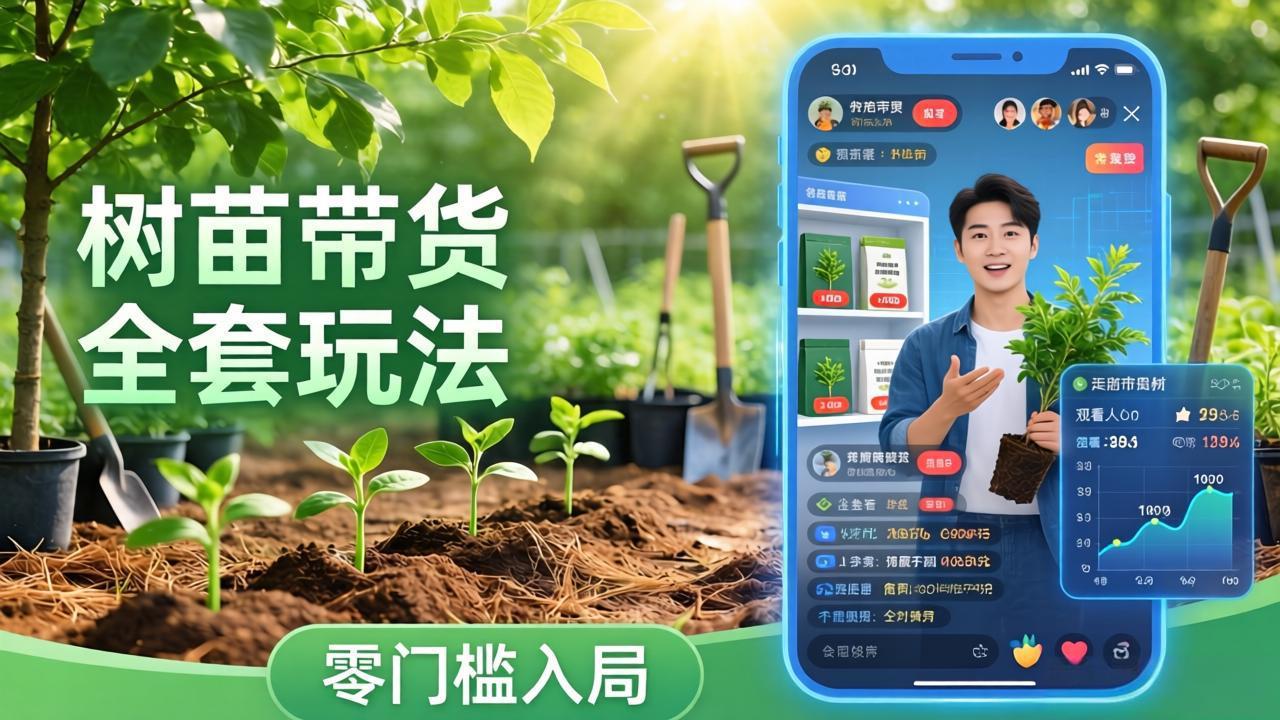视频号AI树苗带货全套玩法：零门槛入局，掌握豆包、千问等AI工具制作树苗视频的全套流程-财阁