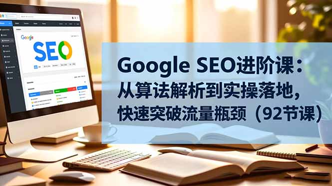 Google SEO进阶课：从算法解析到实操落地，快速突破流量瓶颈(92节课-财阁