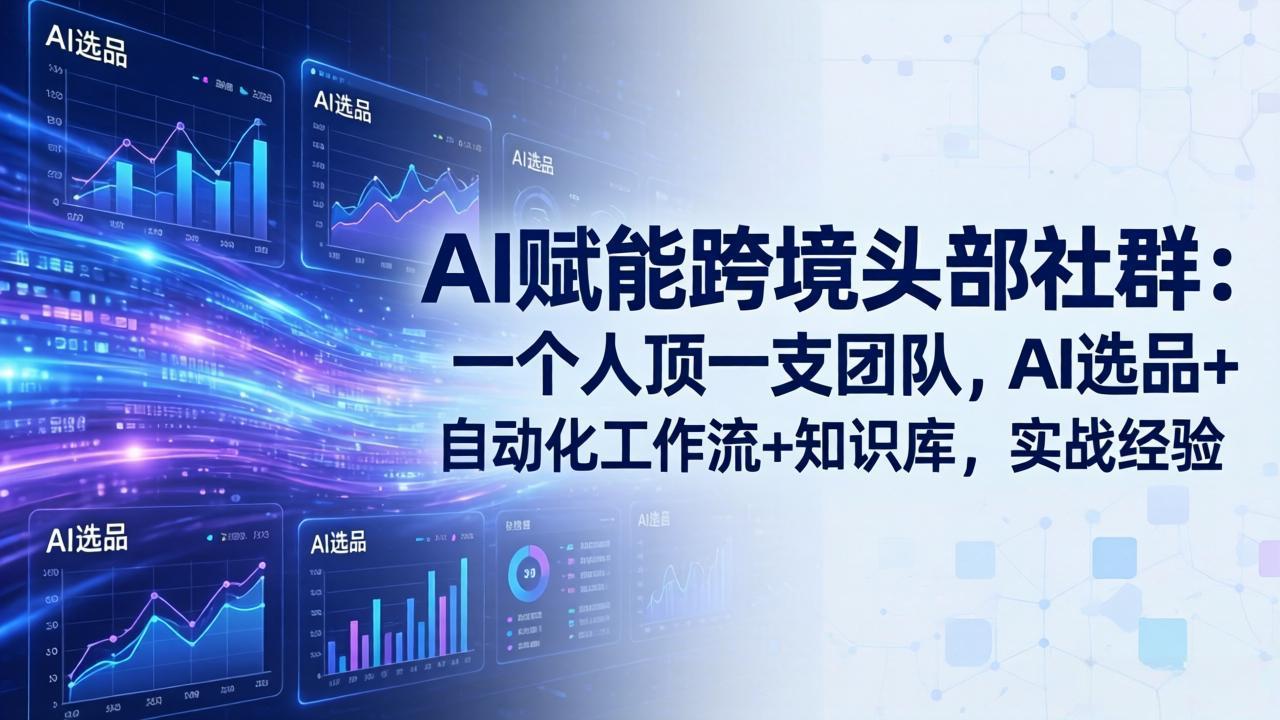 AI赋能跨境头部社群：一个人顶一支团队，AI选品+自动化工作流+知识库，实战经验-更新3月-财阁