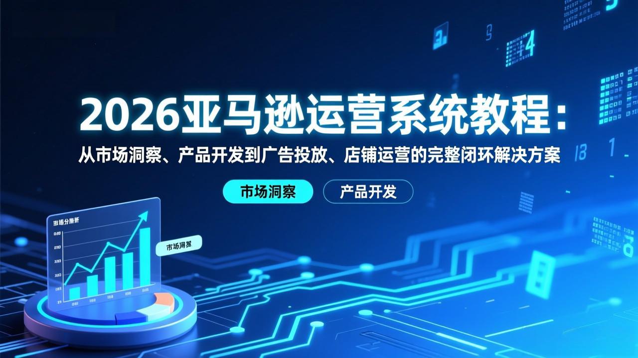 2026亚马逊运营系统教程：从市场洞察、产品开发到广告投放、店铺运营的完整闭环解决方案-财阁