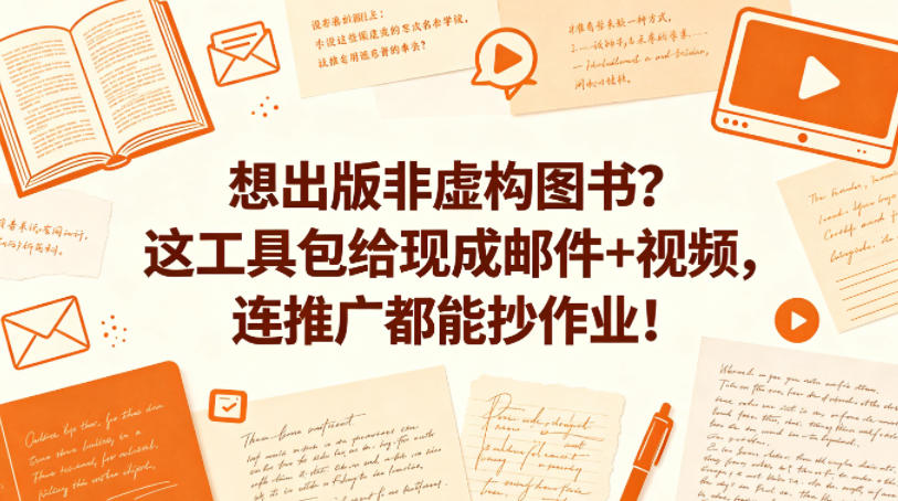 想出版非虚构图书？这工具包给现成邮件+视频，连推广都能抄作业！【原创双语字幕】-财阁
