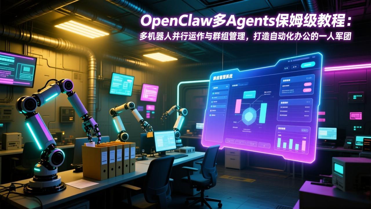 OpenClaw多Agents保姆级教程：多机器人并行运作与群组管理，打造自动化办公的一人军团-财阁