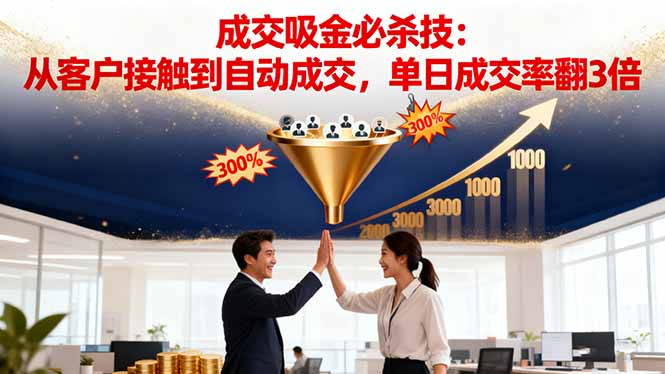 吸金成交营销必杀技：从客户接触到自动成交，单日成交率翻3倍-财阁