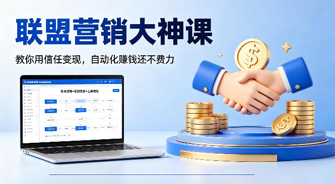 联盟营销大神课，教你用信任变现，自动化賺钱还不费力【原创双语字幕】-财阁