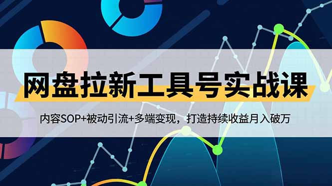 网盘拉新工具号实战课，内容SOP+被动引流+多端变现，打造持续收益月入破万-财阁