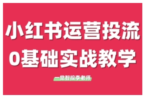 小红书运营投流，小红书广告投放从0到1的实战课，学完即可开始投放(更新26年)-财阁