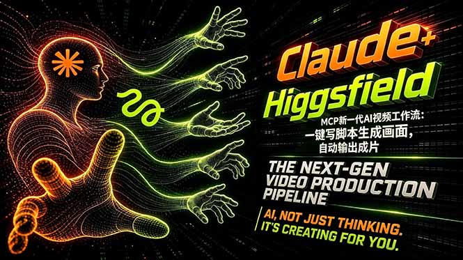 Claude+Higgsfield MCP新一代AI视频工作流：一键写脚本生成画面，自动输出成片-财阁