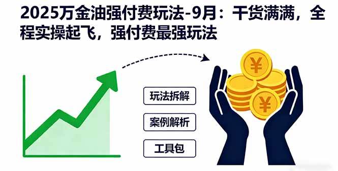 （16202期）2025万金油强付费玩法-9月：干货满满，全程实操起飞，强付费最强玩法-财阁