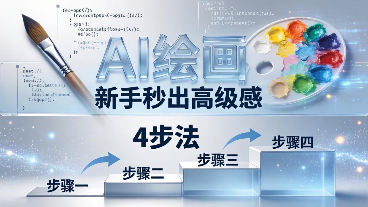 AI绘画入门别再硬磕了！即梦4步法：万能提示词公式+BRTR框架，新手秒出高级感-财阁