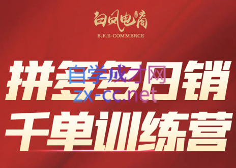 白凤电商·拼多多日销千单训练营(更新8月)-财阁