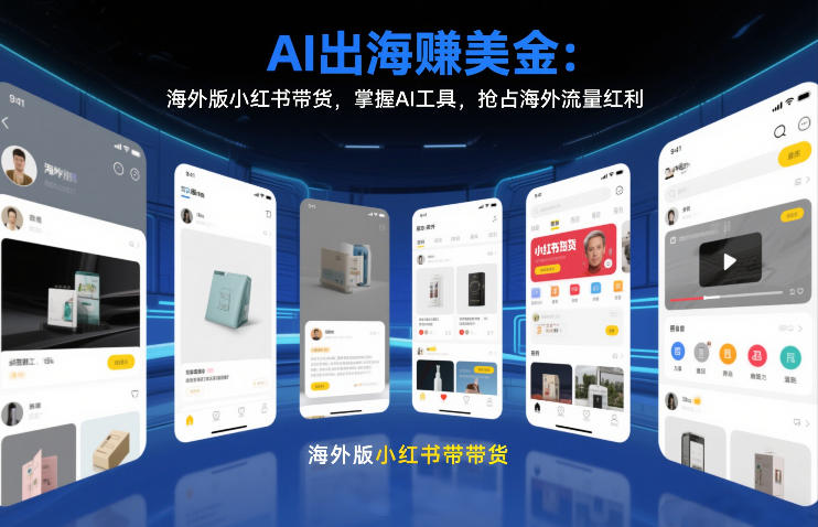 AI出海賺美金：海外版小红书带货，掌握AI工具，抢占海外流量红利(更新2026)-财阁