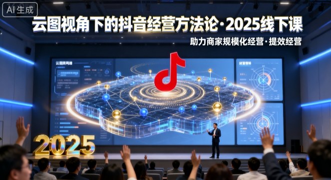 云图视角下的抖音经营方法论，2025线下课，助力商家规模化经营，提效经营(录音+字幕)-财阁