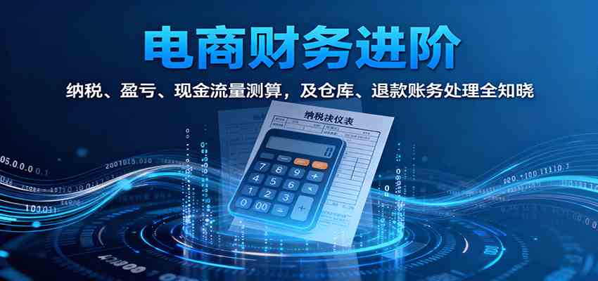 电商财务进阶：纳税、盈亏、现金流量测算，及仓库、退款账务处理全知晓-财阁