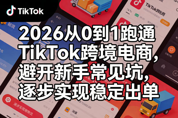 2026从0到1跑通TikTok跨境电商，避开新手常见坑，逐步实现稳定出单-财阁