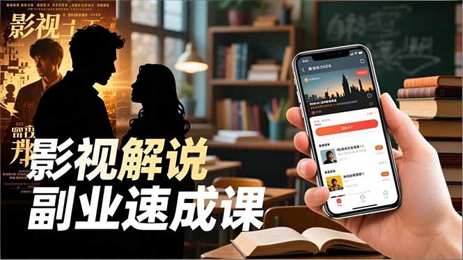 Tk影视解说副业速成课，软件安装、全流程实操、爆款预设，新手两周变现-财阁