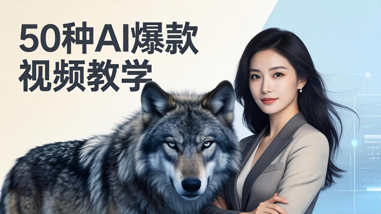 50种AI爆款视频教学：影视级古诗词+治愈萌宠+山海经蛟龙，高阶宝典商业落地-财阁
