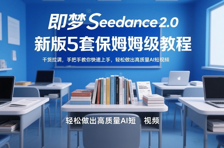 即梦Seedance2.0新版5套保姆级教程,干货拉满,手把手教你快速上手,轻松做出高质量AI短视频-财阁