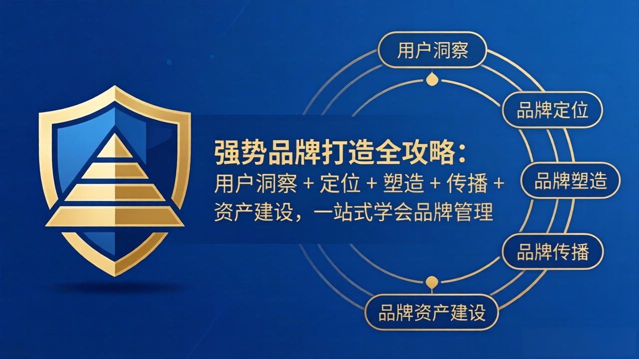 强势品牌打造全攻略：用户洞察 + 定位 + 塑造 + 传播 + 资产建设，一站式学会品牌管理-财阁