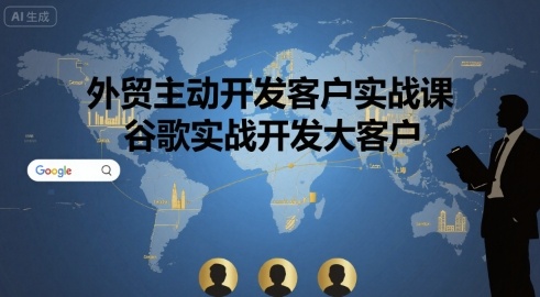 外贸主动开发客户实战课，谷歌实战开发大客户-财阁