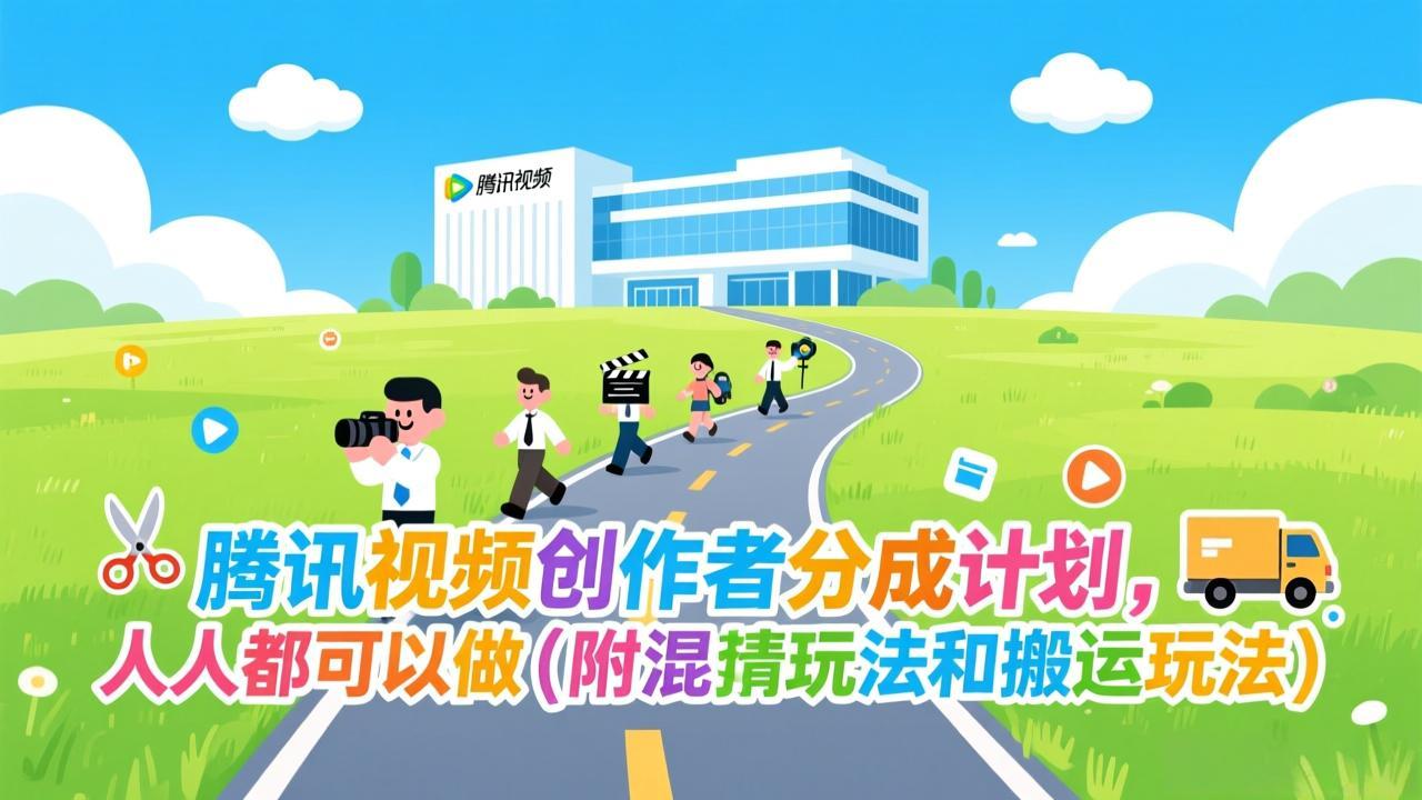 腾讯视频创作者分成计划，人人都可以做(附混剪玩法和搬运玩法-财阁