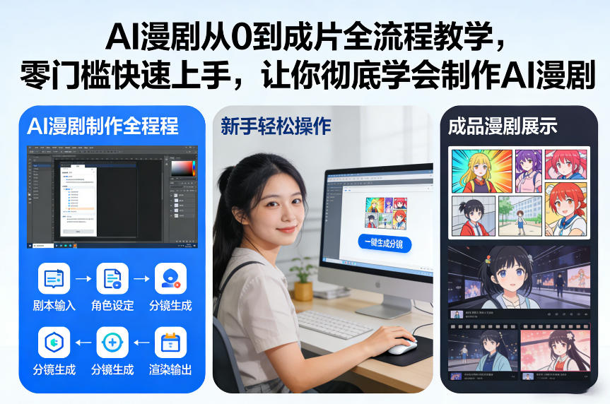 AI漫剧从0到成片全流程教学，零门槛快速上手，让你彻底学会制作AI漫剧【保姆级教程】-财阁