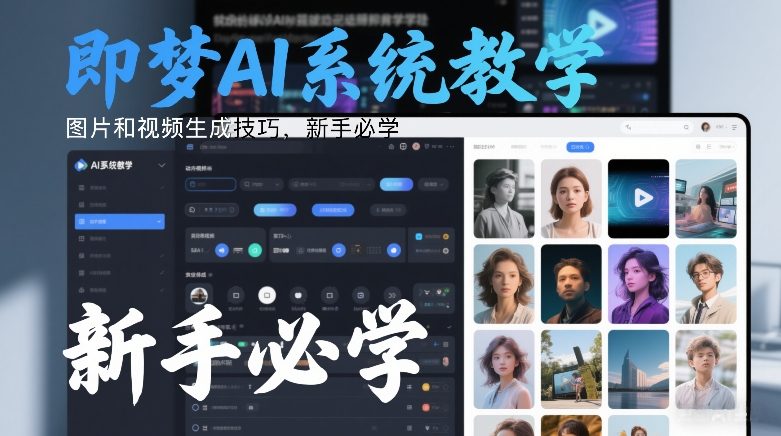 即梦AI系统教学，图片和视频生成技巧，新手必学-财阁