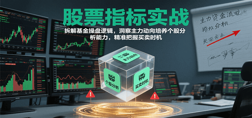 股票指标实战，基金操盘逻辑拆解，洞察主力动向培养个股分析能力把握买卖时机(更新)-财阁