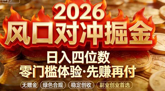 2026美金对冲套利，无赠金对冲策略保驾护航，低门槛易上手实操。单人单日收益2000+-财阁
