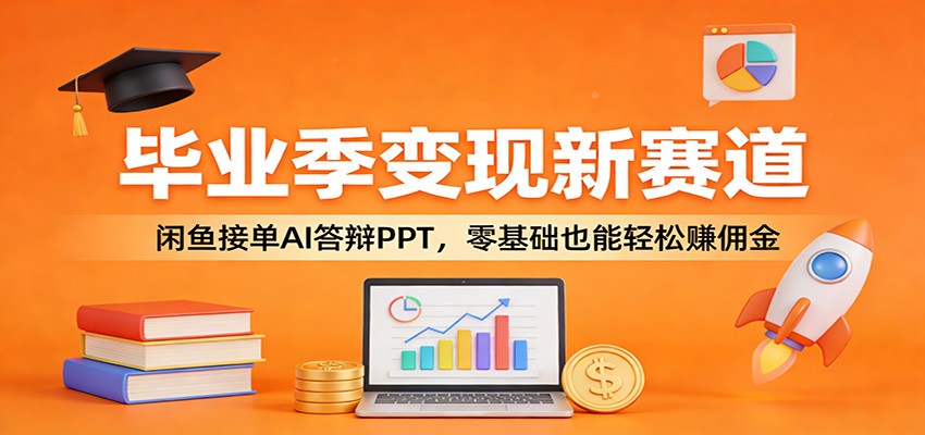 毕业季变现新赛道：闲鱼接单AI答辩PPT，零基础也能轻松赚佣金-财阁