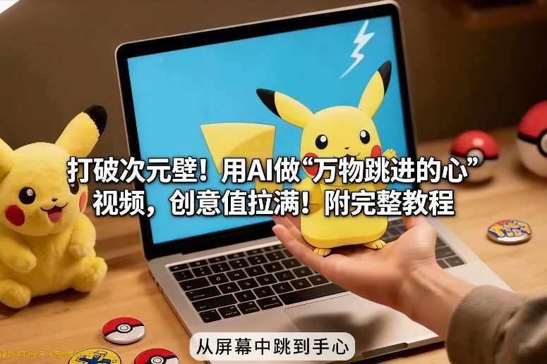 打破次元壁!用AI做【万物跳进手心】视频,创意值拉满!附完整教程-财阁
