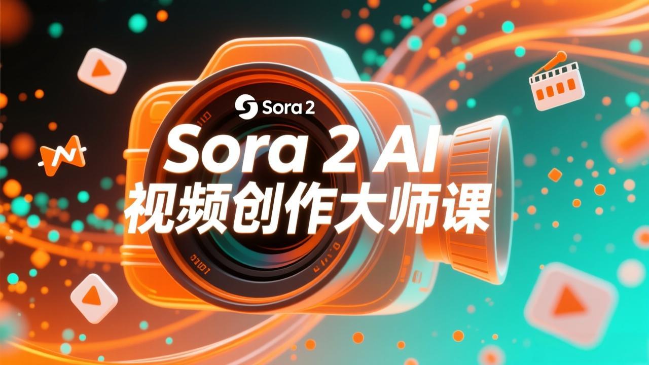 如何利用Sora 2创建流行AI人工智能视频大师班教程：掌握创作全流程，产出百万播放内容-财阁