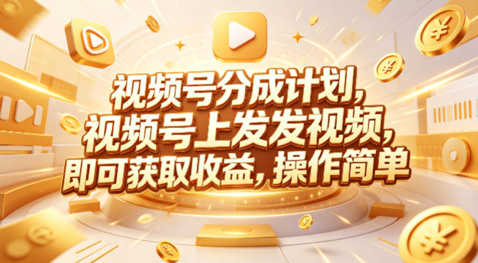 视频号分成计划，599元众筹的Red团队课程，视频号上发发视频，即可获取收益，操作简单-财阁