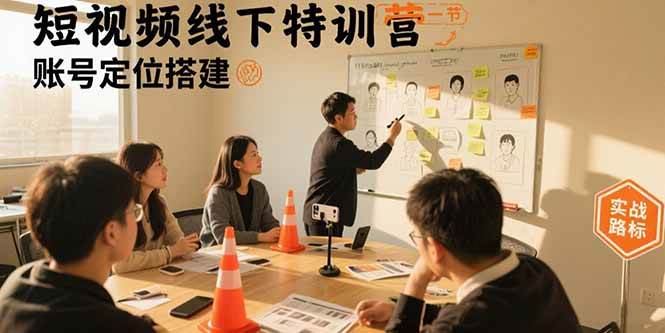 （15707期）短视频线下特训营：账号定位搭建/口播号拍摄剪辑/直播间流量入口/变现实战-财阁