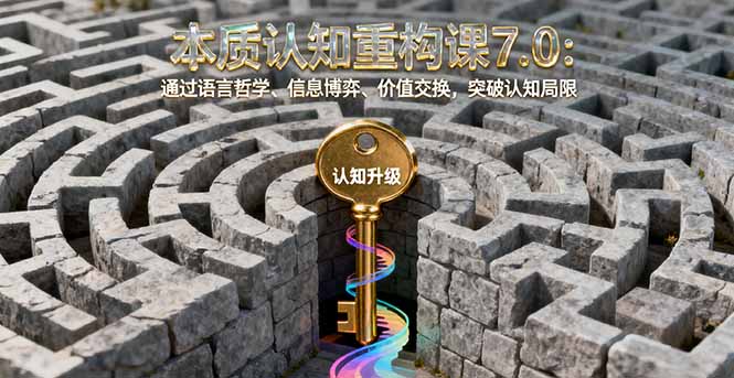 本质认知重构课7.0：通过语言哲学、信息博弈、价值交换，突破认知局限-财阁