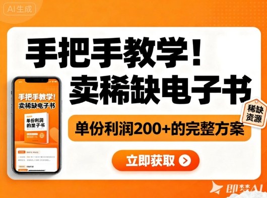 手把手教学！在小红书卖稀缺电子书，单份利润2张+的完整方案-财阁