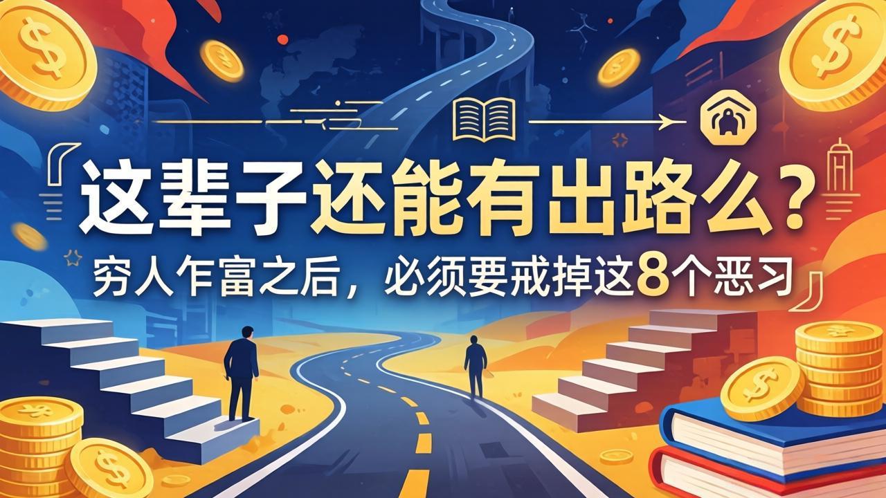 关于人生两篇付费文章【这辈子还能有出路么？】【穷人乍富之后，必须要戒掉这8个恶习】-财阁
