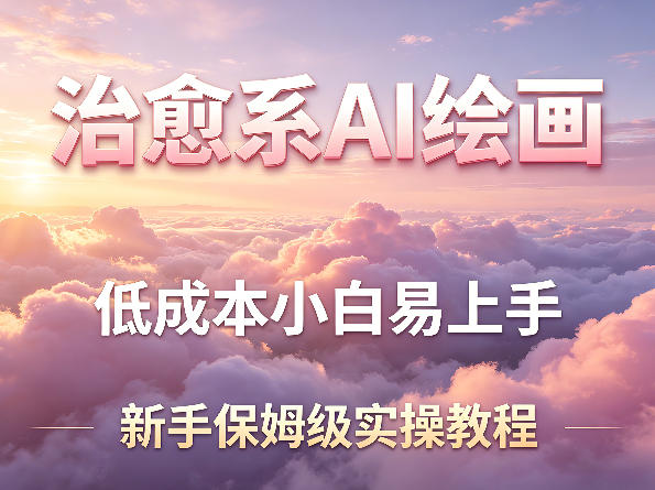 治愈系AI绘画提示词项目，低成本小白易上手，每天10分钟，新手保姆级实操教程-财阁