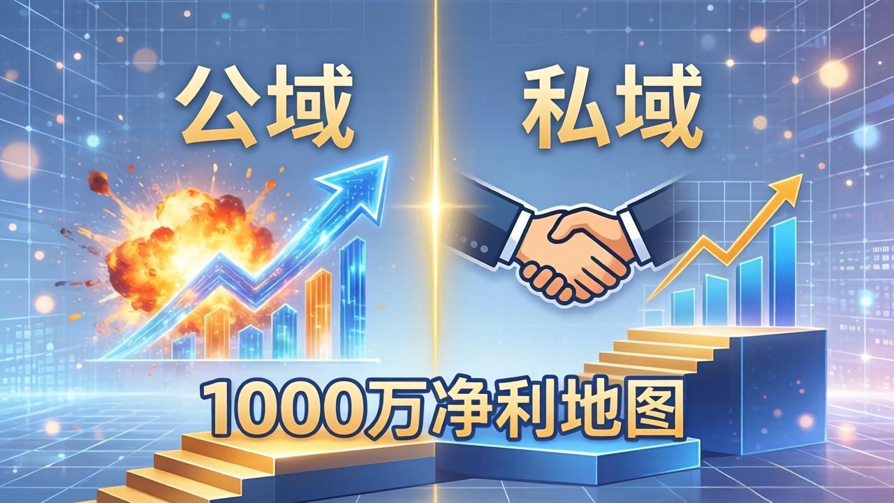 公域玩命出爆款，私域悄悄做成交：这套AI内训课，2026给你打通1000万净利的地图-财阁