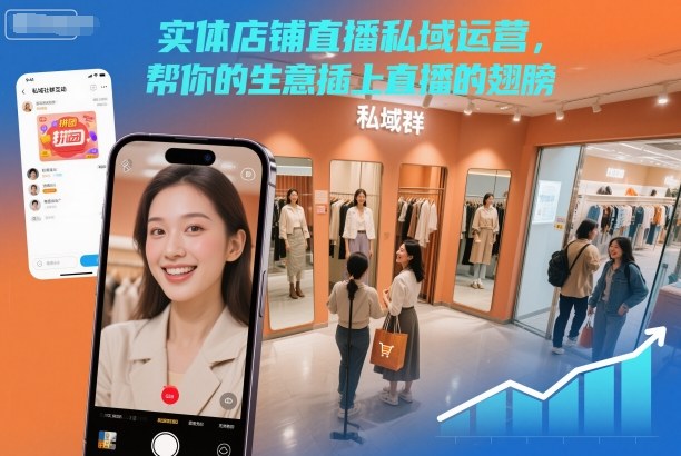 实体店铺直播私域运营,帮你的生意插上直播的翅膀-财阁