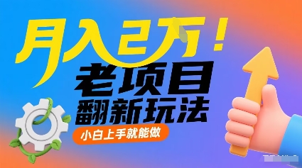 月入2W！老项目翻新玩法，小白上手就能做，非常容易上手-财阁