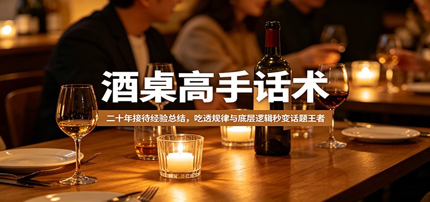 酒桌高手话术：二十年接待经验总结，吃透规律与底层逻辑秒变话题王者-财阁