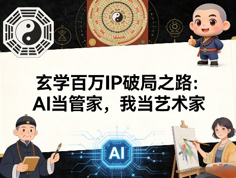 玄学百万IP破局之路：AI当管家，我当艺术家-财阁